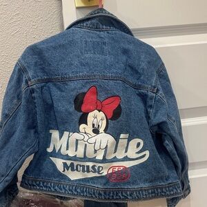 Zara Kids Minnie Mouse Jean Jacket - Blue and Red